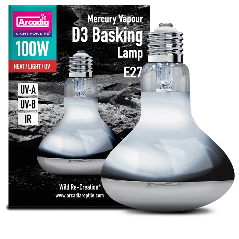 Arcadia D3 Basking Reptile Lamp UVB Kompakt pære 100 w